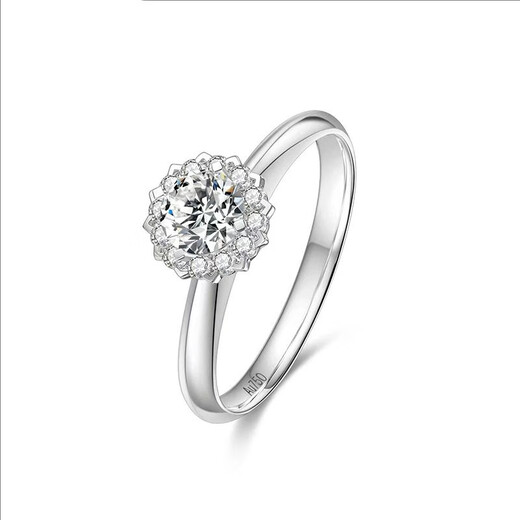 AVHE white platinum and platinum diamond ring for women, bouquet full of diamonds, artificial laboratory-grown diamonds, asking for a wedding gift for Chinese Valentine's Day, platinum rose full of diamonds - main stone 1 carat, ring size 9-20 optional