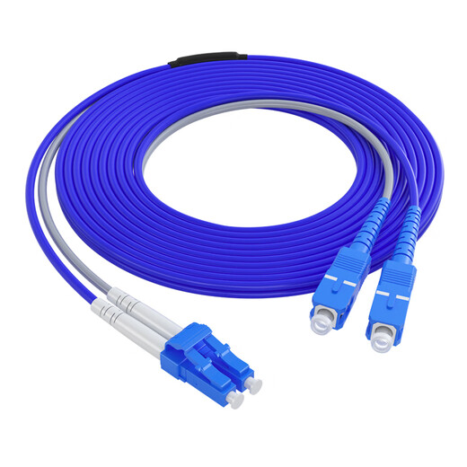 Nokoxin Telecommunications-Faser-Faser-Jumper Single-Mode-Dual-Core-LC-LC Gigabit 10 Gigabit gepanzerte Schwanzfaser-Kabel-Anti-Ratte, gereisige und biege anpassbare gepanzerte Single-Mode-Dual-Core-LC-SC 1 Meter 1 Meter