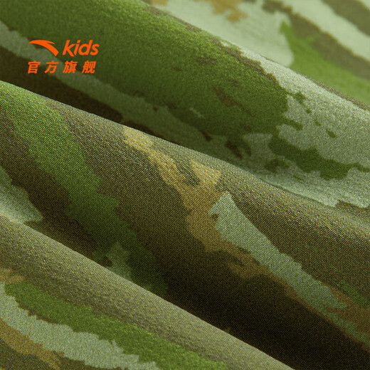 ANTA children's shirts for boys and girls 2024 spring and autumn new trendy full-print outdoor versatile shirt short leather green/full print-2 160 cm