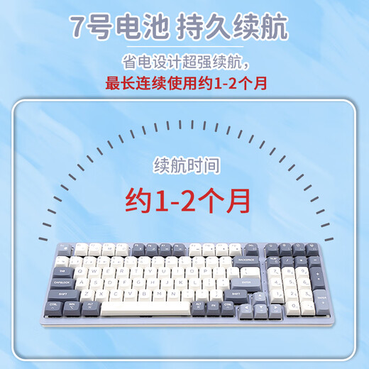 Double Shell mechanical keyboard wireless 2.4G/wired/Bluetooth three-mode cherry cherry black tea axis game office multi-system Mac/Win multi-system compatible with girls with good looks D96 key-natural blue friend three-mode German cherry axis-MX red axis light feel suitable for coding Double Shell mechanical keyboard wireless 2.4G/wired/Bluetooth three-mode cherry cherry black tea axis game office multi-system Mac/Win multi-system compatible with girls with good looks D96 key-natural blue friend three-mode German cherry axis-MX red axis light feel suitable for coding