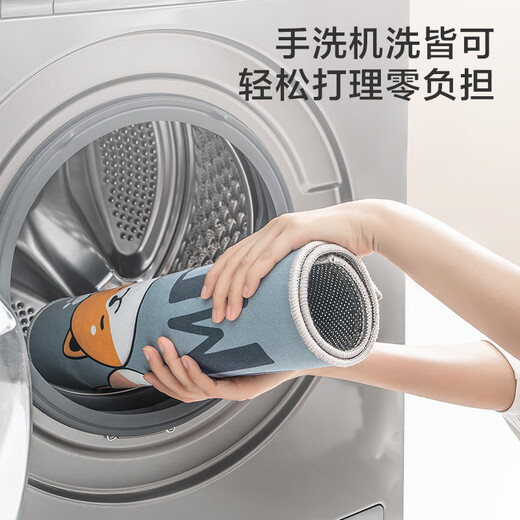 Made in Tokyo, Jiji floor mats, bathroom bathroom floor mats, water-absorbent, non-slip door entrance dust removal, gray 40*60cm