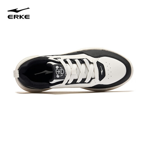 Hongxing Erke Battery Panda 4lite sneakers men's shoes 2025 autumn and winter new thick-soled versatile casual sports shoes for men microcrystalline white/true black 42