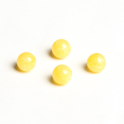 Fat Donglai's same natural beeswax loose beads and jade semi-finished DIY crystal bracelet jewelry accessories beaded single beads beeswax jade 8mm single