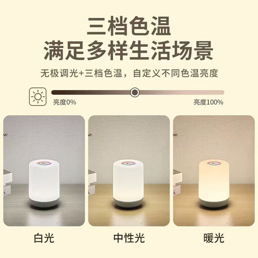 Wiederaufladbares Touch-Nachtlicht, Fotoaufnahme, Licht, Babyfütterungsatmosphäre, Tischlampe, Augenschutz, Nachttischlampe, Schlafzimmer-Schlaflampe, wiederaufladbar und wiederaufladbar + Fernbedienung