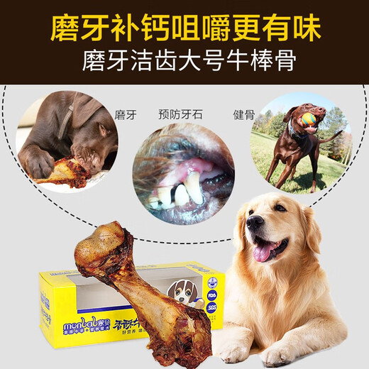 Huayuan Pet Tools (Hoopet) [Alternative] Bœuf Os Doch dents de chien Grinceing Stick Snacks Puppy en peluche Golden Retriever Labrador Grand chien bouchée os de caoutchouc
