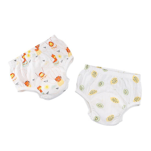 Babie Xiang Summer Souffable Toilet Pantalon qui empêche la fuite latérale peut être lavé avec de l'eau pour les hommes et les femmes, les bébés et bébé peuvent être lavés avec des couches. Dinosaure vert - (bébé bébé Summer Bamboo 2 packs, taille 90 (adapté à 16-24 Jin [Jin est égal à 0,5 kg])