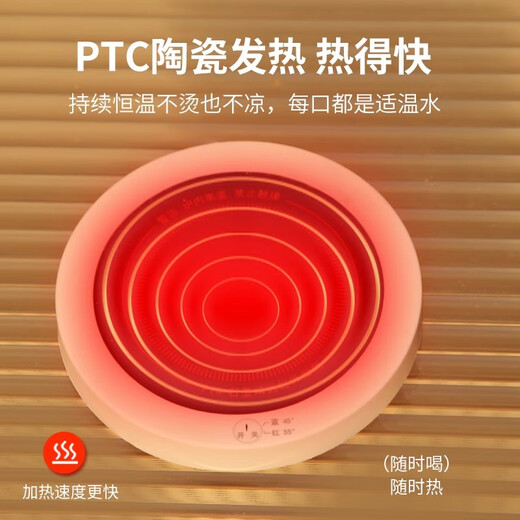 卉亦暮猫咪恒温加热饮水机酸奶机水碗猫喝水喂食喂水神器饮水器猫碗冬天 【850ml】纯黑陶瓷碗+二挡恒温垫