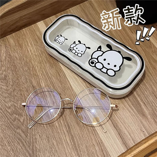Liuzi Cartoon Transparent Wavy Bockes Box Оптовая японская милая портативная бокс для хранения глаз для хранения глаз Anti-Press