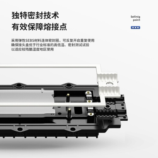通信汪（CommKing）光缆接头盒24芯熔接包 卧式光纤接续包2进2出熔纤熔接盒对接包室外架空防水地埋 FOC-2224