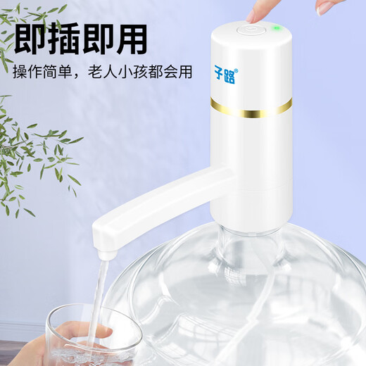 Zilu Electric Bottled Water Pump Double Pump Water Dispenser Discharges Water Faster and Longer Spout 2000ma Extra Large Battery