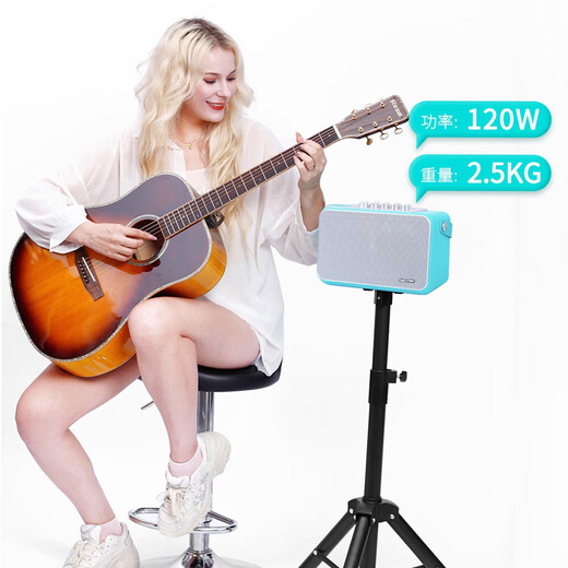 Shanghao Shanghao G6 speaker saxophone electric blowpipe electric guitar acoustic guitar playing and singing audio bass outdoor charging portable G6 red 120W + Ruifu wireless transmitter and receiver