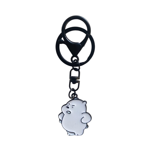 Suntomoon Schwarz -Weißer kleiner Panda -Cartoon Schlüsselbund DIY Handmade Bag Anhänger Männer und Frauen beste Freunde Accessoires kreative Geschenke Weißer Bären - ein Stil