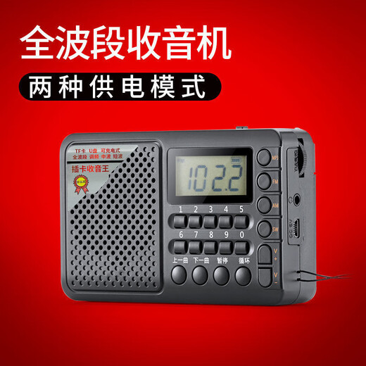 T-6621 T-6621 Préférer Radio Full Band MP3 Mini Small Small Card Tree-haut de haut-parleurs Portelable Norme + Charge + Card 16G + Carte Reader + Écouteur