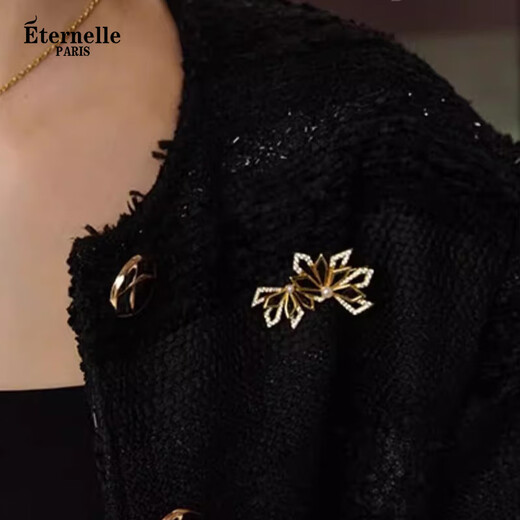 Eternelle French Eternal Black Knight Series Brooch High-end Light Luxury Design European and American Corsage Brooch