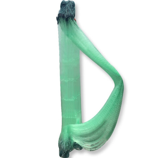 Yuxige sticky fish net fish net three-layer fishing net green silk sunken net fishing net hanging net to catch fish wire mesh sticky fish net crucian carp fish net 1.5 meters high 5 fingers 100 meters long three-layer sunken net lead pendant style