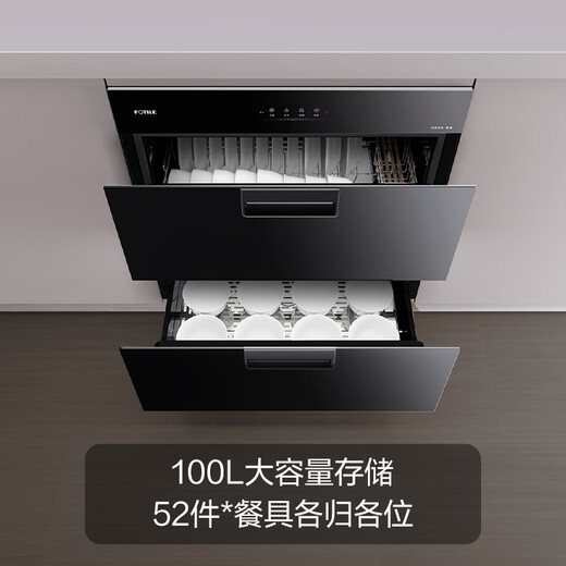 FOTILE Disinfection Cabinet Home Embedded Sterilizing Chopstick Cupboard 100L Double Layer Large Capacity UV + Ozone Sterilization J51ES Trade-in National Subsidy