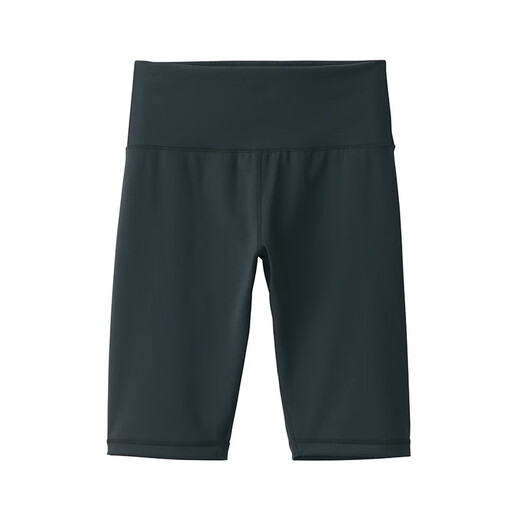 无印良品（MUJI）Walker 女式 易干 半长收腿裤 BIG04A3S 打底裤 黑色 L