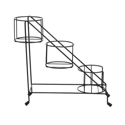 Mind Reader Coffee Syrup Storage Rack 3 Bottles Metal Storage Rack Black Kitchen Countertop