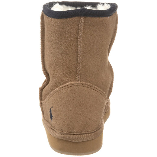 Polo Ralph Lauren Children's Unisex Snow Boots Mid-calf Warm and Non-Slip Suede Sole Tan 5.5 M US Toddler