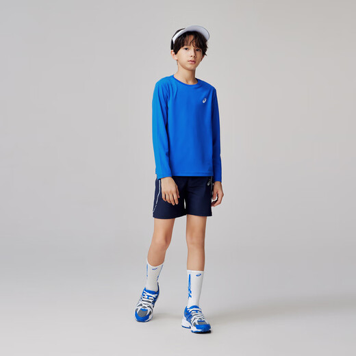 ASICS children's clothing spring new sports long-sleeved quick-drying T-shirt moisture-wicking antibacterial knitted inner wear 8851 ASICS blue 170
