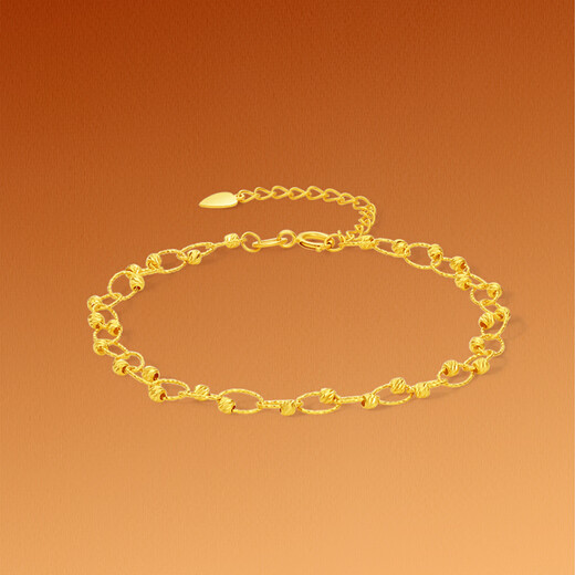 Saturday Fortune Yellow 18K Gold Bracelet Women's Fashion Color Gold Bracelet Birthday Gift C0714461 16+3cm