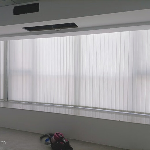 Office balcony curtain bedroom new vertical curtain customized vertical blinds partition curtain light-proof blinds willow dark blue encrypted blades 1.8 meters wide / high 1.8 meters high