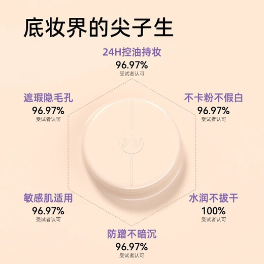 BABI Air Cushion Liquid Foundation Two-in-one Concealer, Long-lasting, Non-Off Makeup Gift for My Girlfriend 02 Natural Color 12g