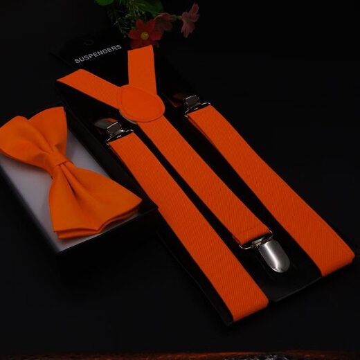 Xianglaner men and women universal casual bow overall belt elastic suspender belt elastic suspender clip adjustable suspender clip white 1 pc