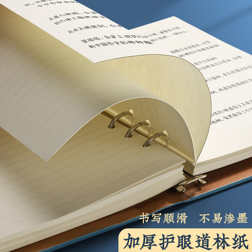 Notebook Hollow Hollow de Ujia Leaf Leaf Hollow con gran apariencia Ciudad prohibida y creativa Registro de negocios de negocios de superficie de cuero de estilo antiguo. Esta empresa puede personalizar el azul