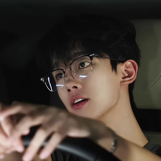 Las diferentes gafas de miopía de medio marco de Yujun pueden combinar con el alambre de oro masculino anti-luces anti-luces sven y el marco de ojo negro ultra ligero para el marco negro y plateado (el mismo estilo que la imagen principal) lente de luz anti-blue de 0 grados [tela espejo de la caja espejo]