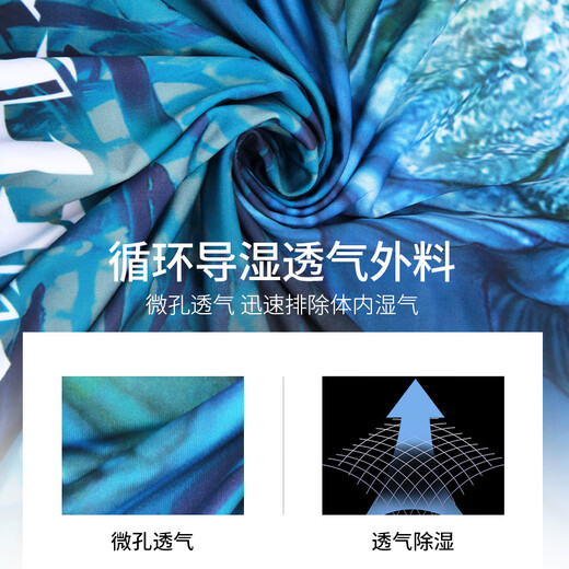 Gamma ice silk fishing clothing summer sun protection clothing anti-mosquito breathable fishing clothing men's quick-drying outdoor clothing blue stand-up collar ice silk fishing clothing XXXL