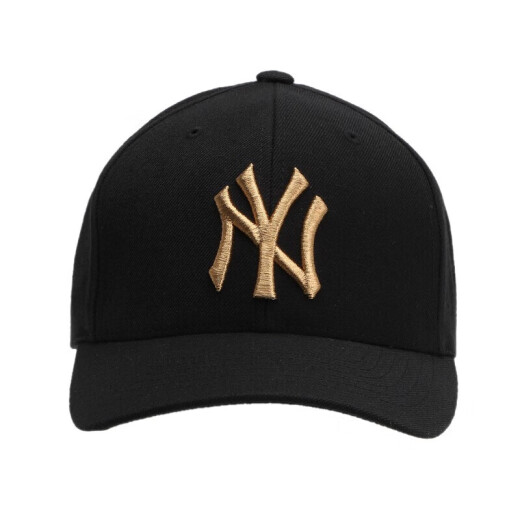 MLB Hat Four Seasons Men's and Women's Hard Top NY Embroidered Baseball Cap Outdoor Sun Hat Sports and Leisure Couple Peaked Cap New York Yankees/Golden F-Cap Circumference Adjustable