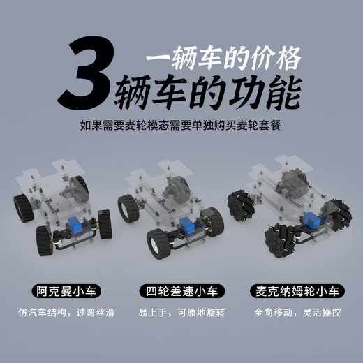 Lingle Intellent Robot Car четырехколесный привод Ackerman Omnidectional Wheel 51 STM32 TRACE ROBOT ШАСС