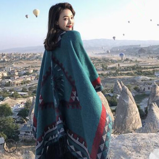 Salle climatisée climatisée de style national Xinfeile Style pour femmes épaissis écharpe tibétan Travel Cape Style Châle