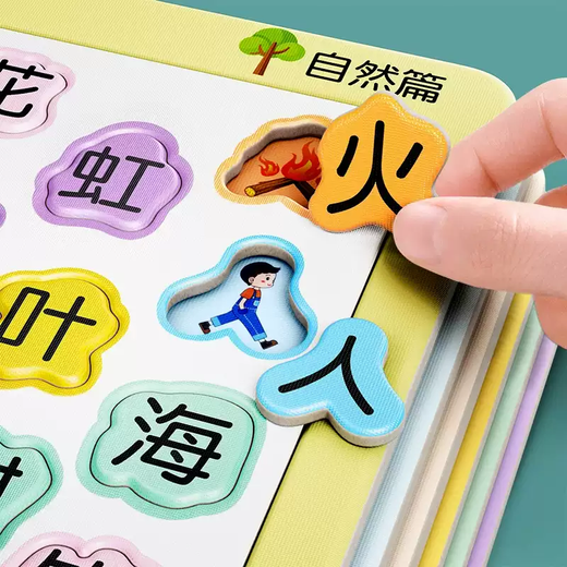 Lan Cai He, a three-year-old baby who can read a thousand words, early education enlightenment toy, literacy card, rounded corners, thickened safety material, complete set of 8 sheets