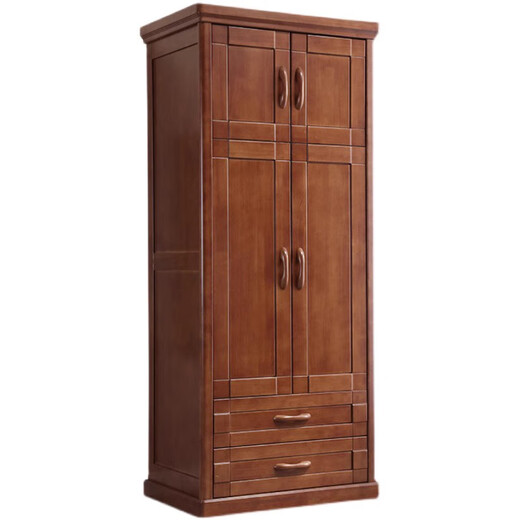 Armoire pour enfants en bois massif petit appartement de style chinois moderne 2 portes à double ouvre chambre à coucher de rangement de rangement 6623 # blanc plus bleu 2 porte x assemblage
