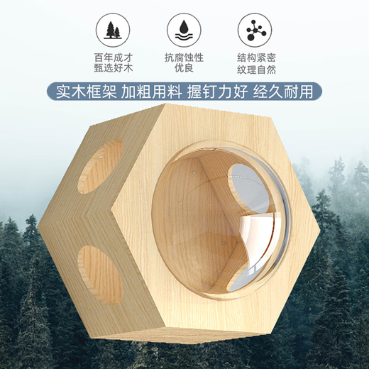 Cat climbing frame wall-mounted solid wood wall-mounted cat jumping platform cat nest space capsule DIY component 40cm 1 layer horizontal space capsule