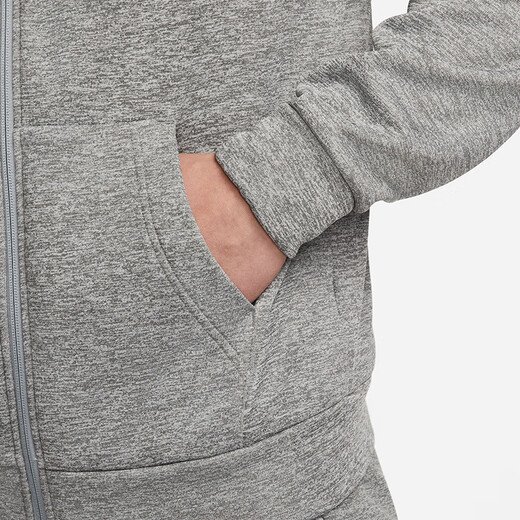 Nike NIKE men's hooded jacket, plus fleece to keep warm, casual sports DQ4831-063 gray XL