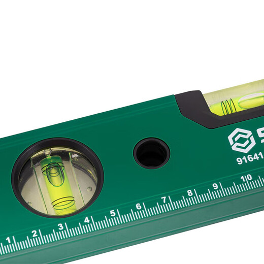 SATA 91641 impact-resistant level bubble with magnetic level 200MM high-precision decoration household ruler with scale