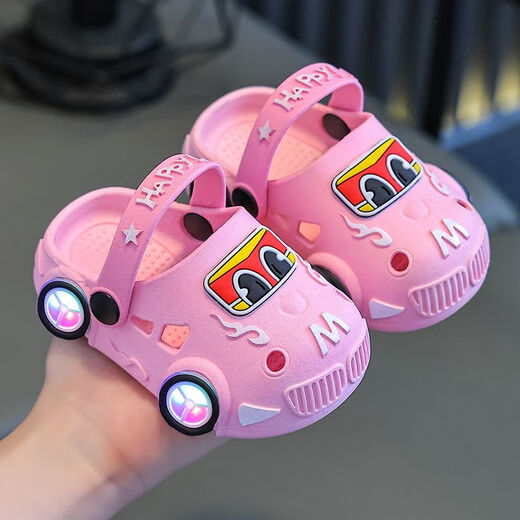 Meng Yilan (Mengyilan) Slippers pour enfants Carton Carton ACTUATION LUMINES BARCHES ET FILLES ANTI-SLIP SOME SOLE SANDOOR SANDORS INDOOR Sandales BAGUES CHOSE [Version claire colorée Y178B White Soft Seme Sole non glipt 20 -21 Taille [longueur intérieure 13,5 cm]