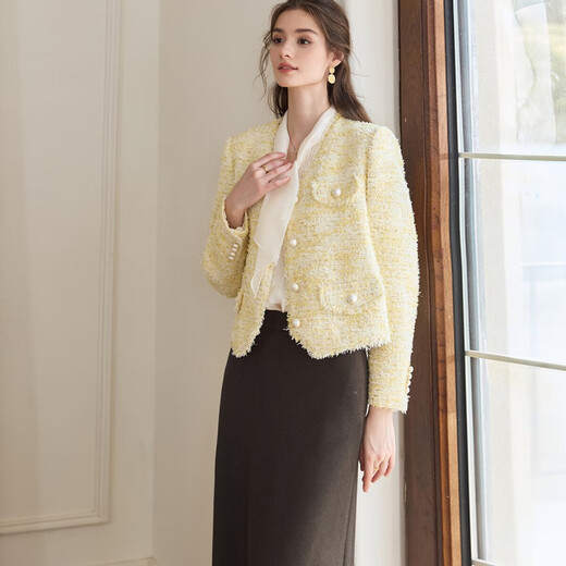 ROEYSHOUSE LOOK Stylish Led-Linged Wrinkled Shirt Autumn New Intellectual Professional Shirt Apricot Top 11166 Apricot S