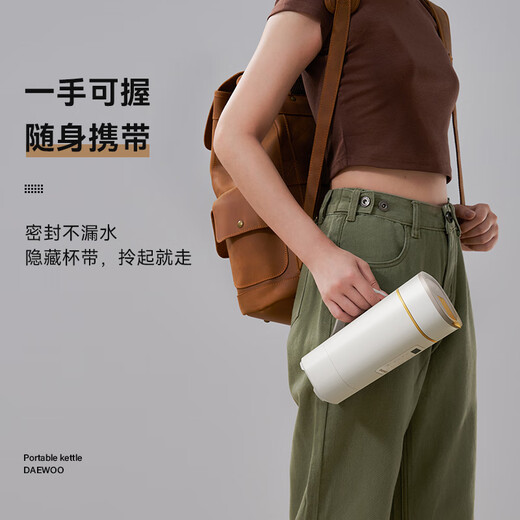 DAEWOO portable kettle electric heating cup travel kettle travel electric kettle thermos cup constant temperature baby tea making cup 450mlD9PRO