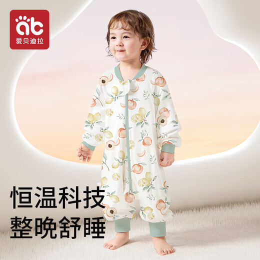 Aibedila baby sleeping bag for infants 0-6 months anti-kick quilt artifact baby 3-6 years old autumn winter spring summer children anti-jumping special price winter thickening 0-15 warm ginger Karodi Planet M (recommended height 80-95cm)