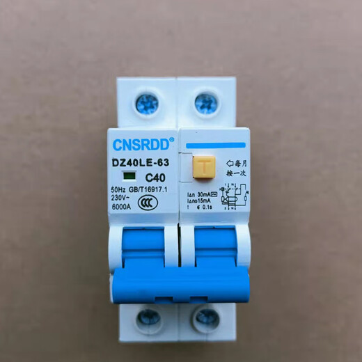 人民上海漏电保护断路器DZ30L-32 1P+N小型家用漏电空开C10C16C32 C 32A