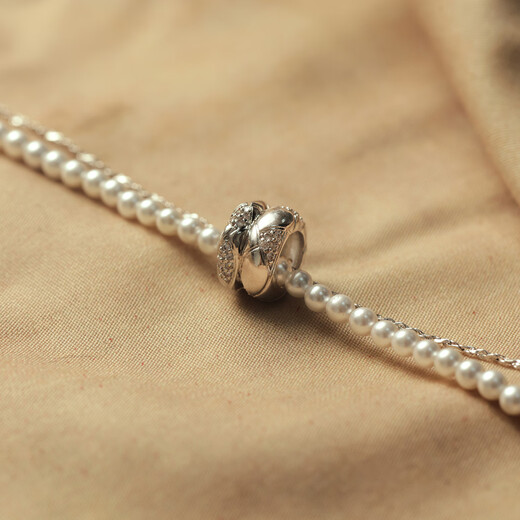 Arsis Snake Pattern Auspicious Double Ring Necklace Zodiac Year Clavicle Chain Fashionable Birthday Gift for Girlfriend