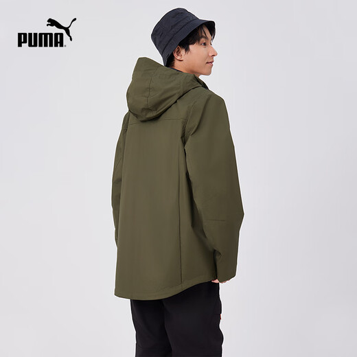 PUMA Men's Slim Mountain Outdoor Functional Sports Zipper Hooded Woven Jacket 848287 Olive Green-02 M (175/96A)