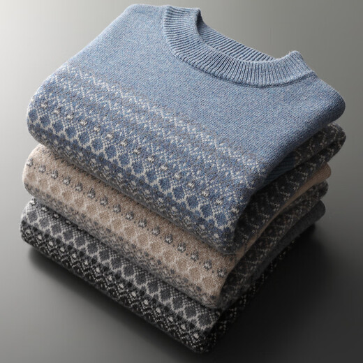 Ordos Citys neuer purer Kaschmirpullover für Herbst und Winter, Herren -Halbschildkragenpullover -Pullover -Pullover -Pullover -Pullover, offizielles Geschäft Flaggschiff 1980 Gray 3XL
