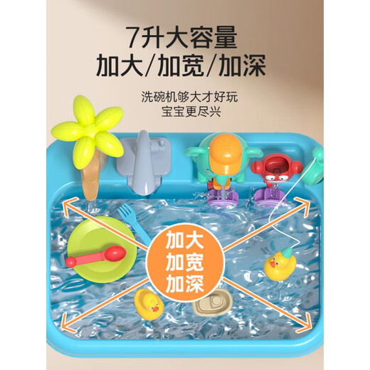 VTR儿童洗碗机玩具出水循环电动水洗菜池宝宝过家家厨房女孩3一6岁8 1【标准款】三合一洗碗机-手动出