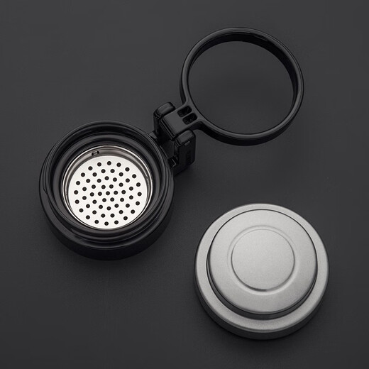 Copa de vidrio Heenor con anillo de elevación Copa de té de gran capacidad espesada para hombres para hombres Copa de agua portátil de automóviles portátiles [gran capacidad] Tapa de tazas de elevación 695 ml - Modelo de mostrador Nuevo