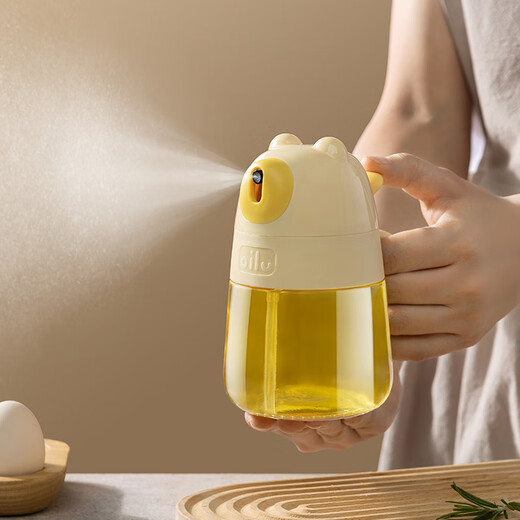 Baijie glass atomized spray bottle soy sauce bottle kitchen household barbecue spray bottle leak-proof no oil condiment bottle cream white